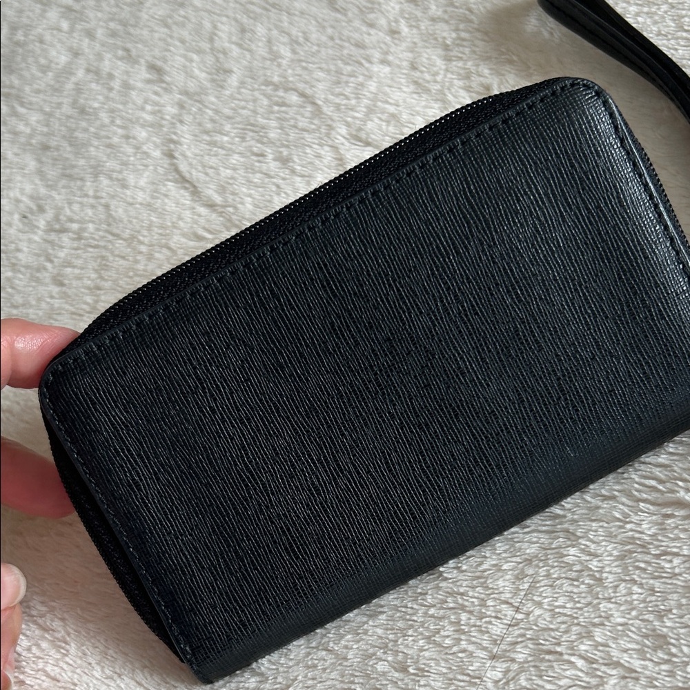 Coach Black Leather Wristlet - Picture 3 of 8